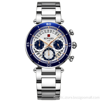 REWARD Calendar Second Chronograph Luminous Waterproof Watch